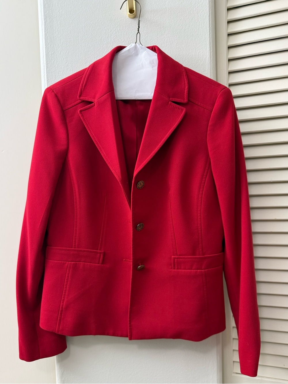 Women's Red Tailored Blazer Jacket